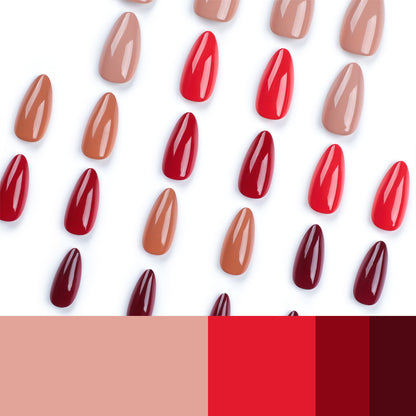 Kunstvolle Nagelverlängerungen im eleganten Stiletto-Stil Brehn