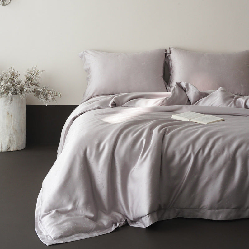 Hotel-Style Satin-Feel Bettbezug und Kissenbezug Set mit verdeckter Verschluss