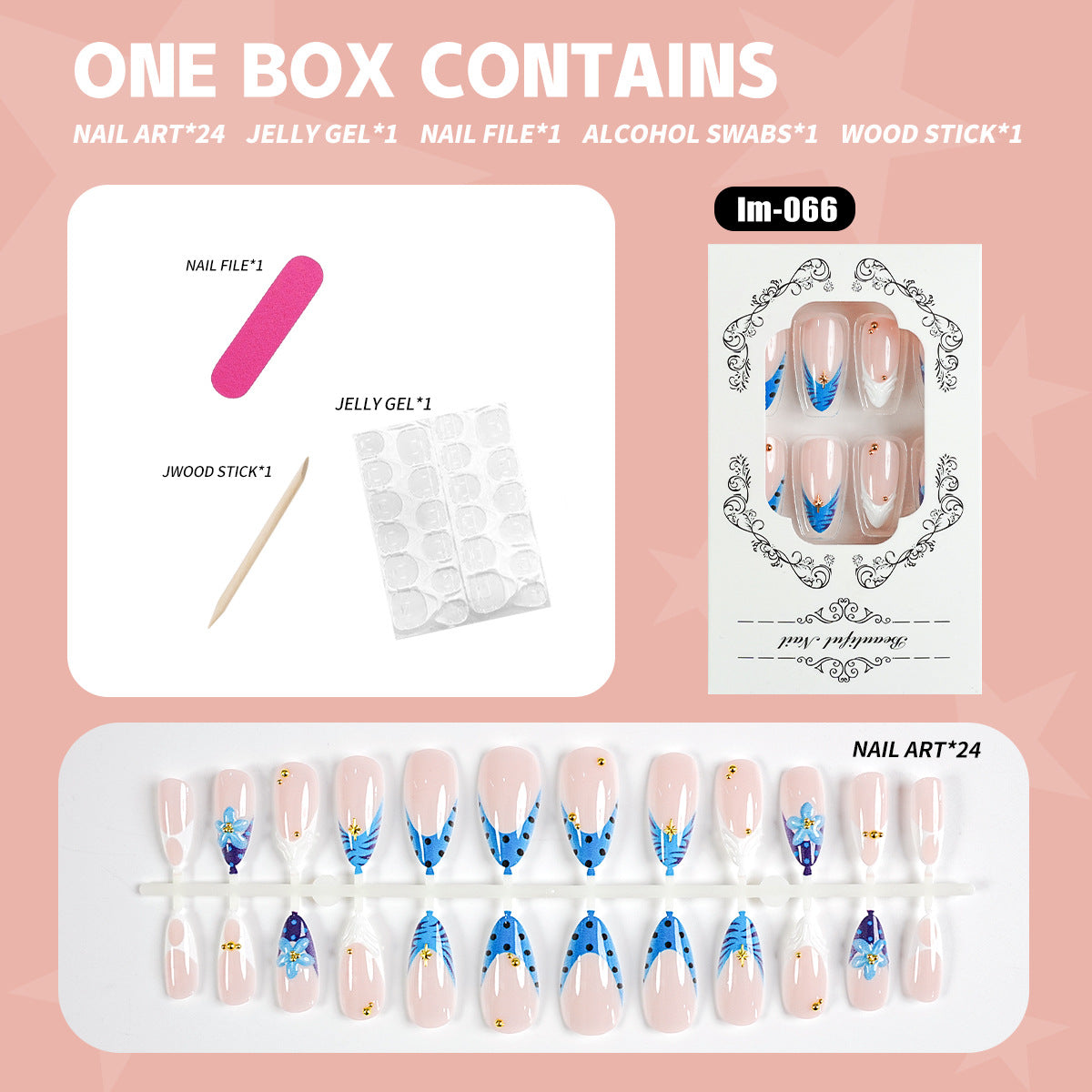 Künstlerisches Press-On Nail Enhancement Kit