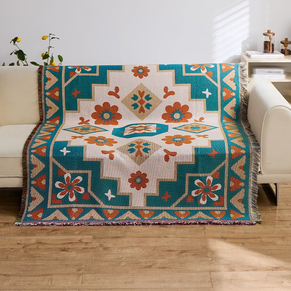 Vintage-Style Dekorative Jacquard-Wurfdecke