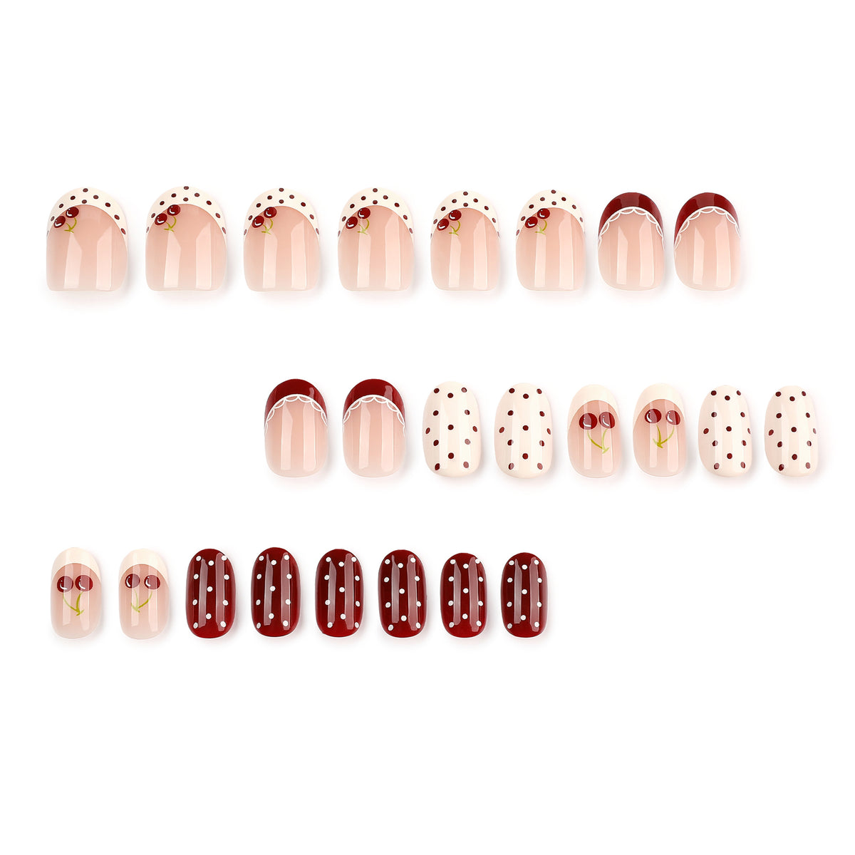 Kunstvolle Nagelkunst mit Kirschen-Design Brehn