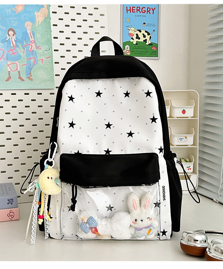 Kinderrucksack mit transparentem Sternmotiv