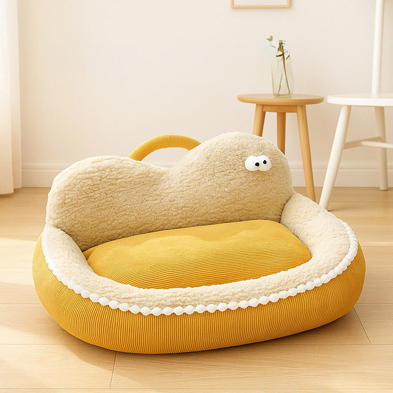 Gemütliches Plüsch Wolken Hundebett