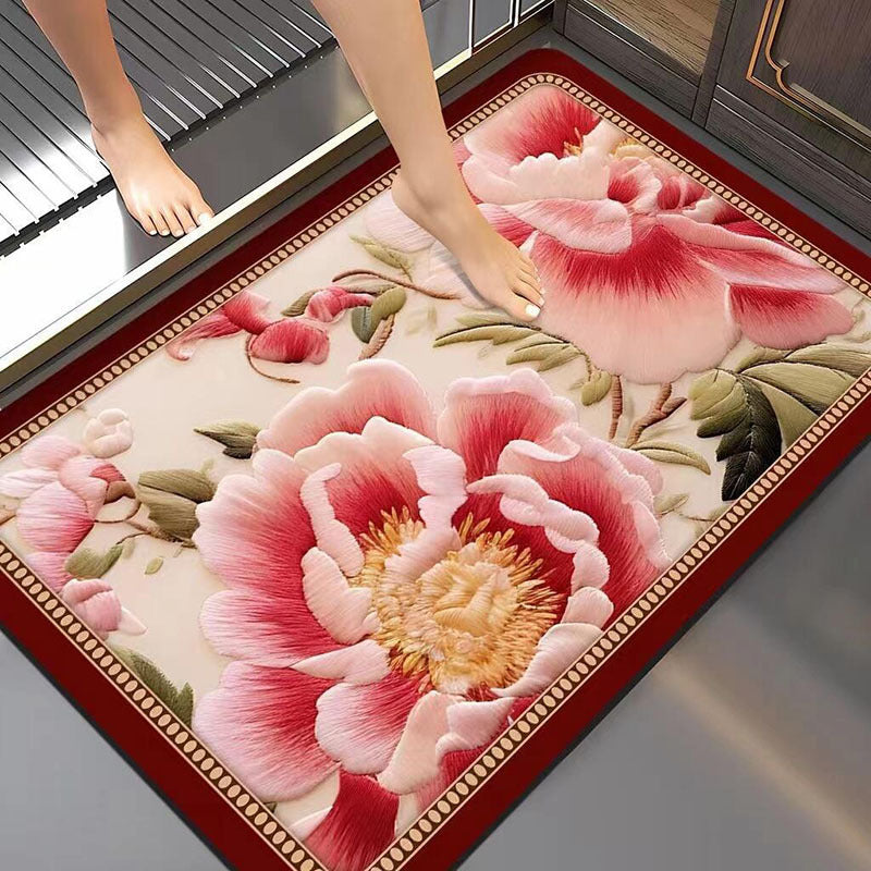 Künstlerische Florale Badmatte Brehn