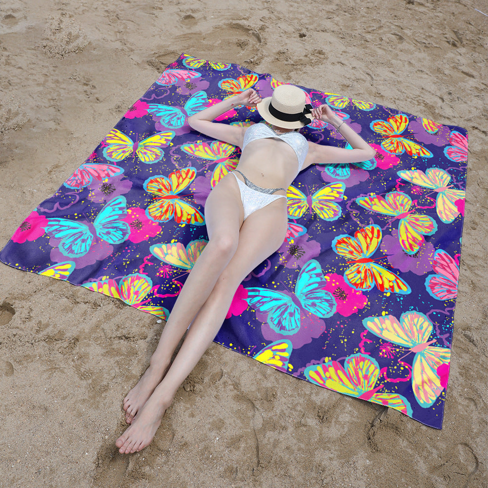 Strandtuch mit lebhaftem Schmetterlingsdesign Brehn