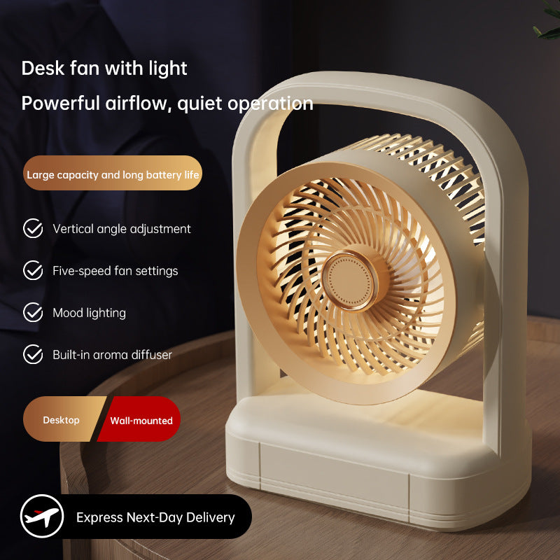 Unisex Tragbarer Wiederaufladbarer Schreibtischventilator Brehn