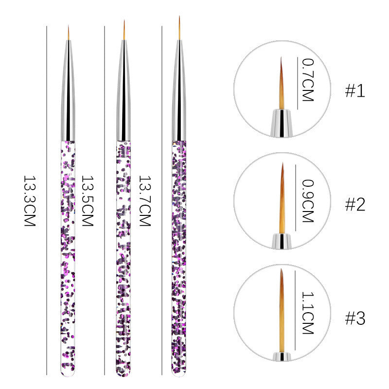 Feine Punkt Nail Art Detailpinsel Set Brehn
