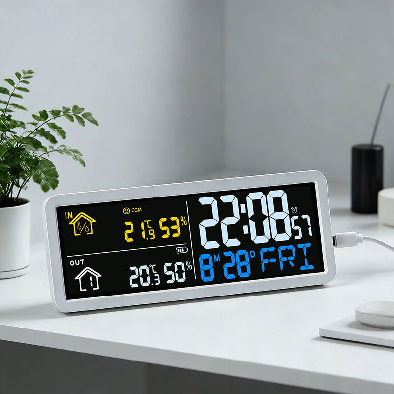 Digitaler Wetterprognosewecker mit Hygrometer Brehn