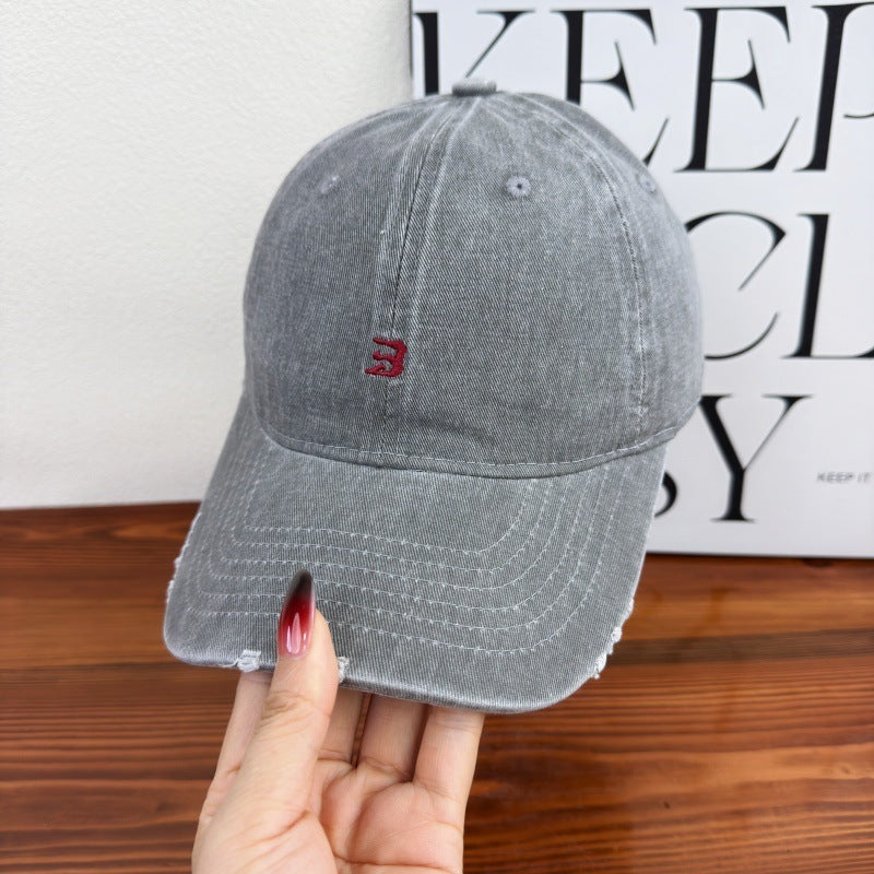 Unisex Distressed Cotton Baseball Cap Brehn 1784083761