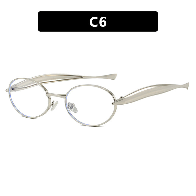 Damen modische Sonnenbrille mit ovalem Rahmen und funkelnden Details Brehn