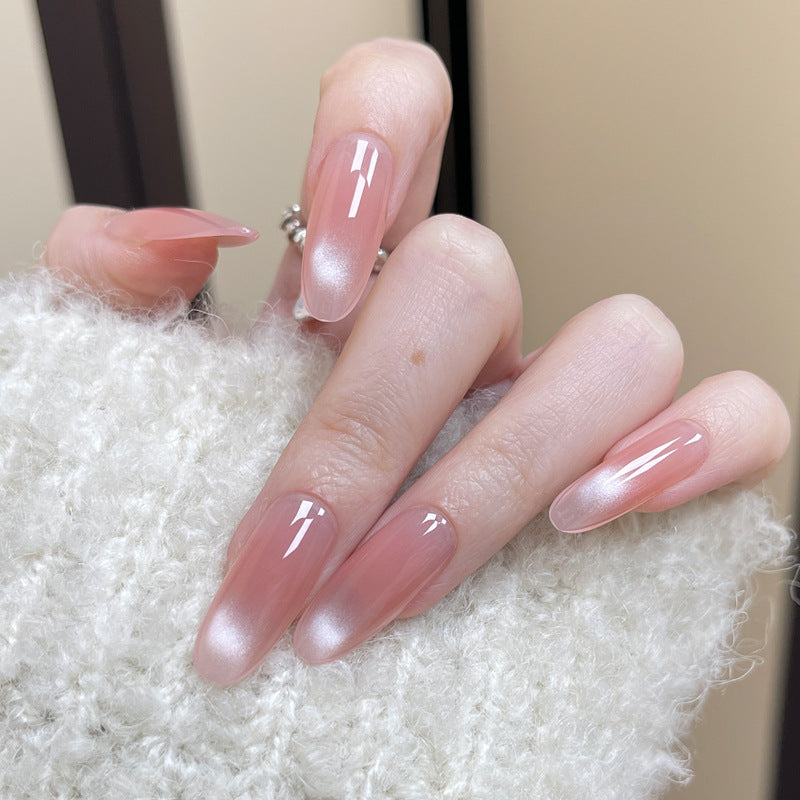 Elegante glänzende Ombre Press-On Nägel Brehn