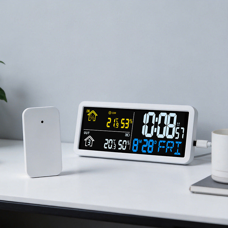 Digitaler Wetterprognosewecker mit Hygrometer Brehn
