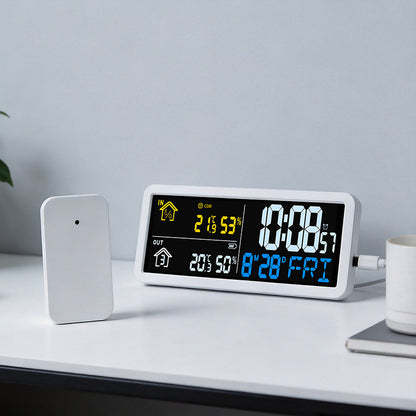 Digitaler Wetterprognosewecker mit Hygrometer Brehn