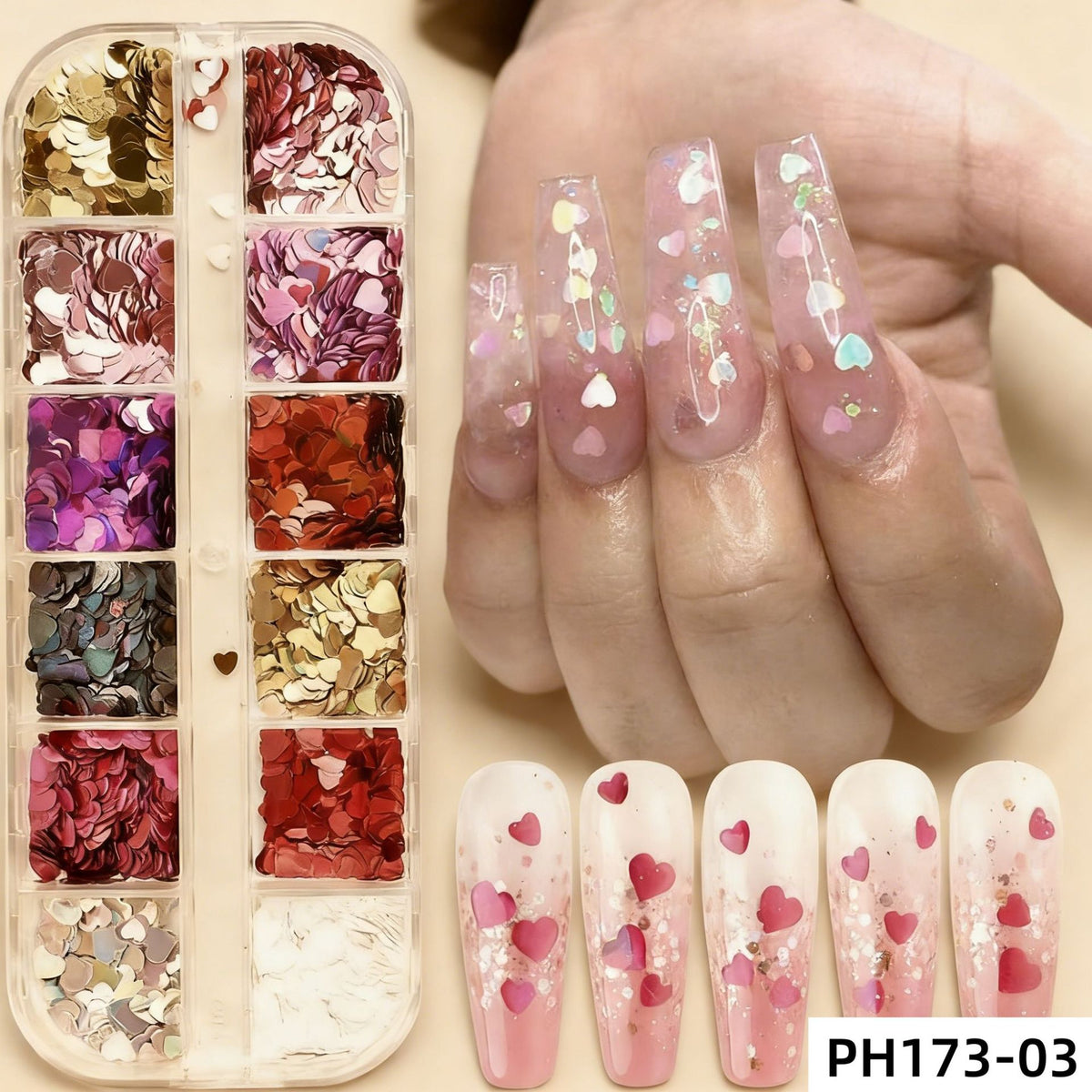 Buntes Nagelkunst Dekorationsset