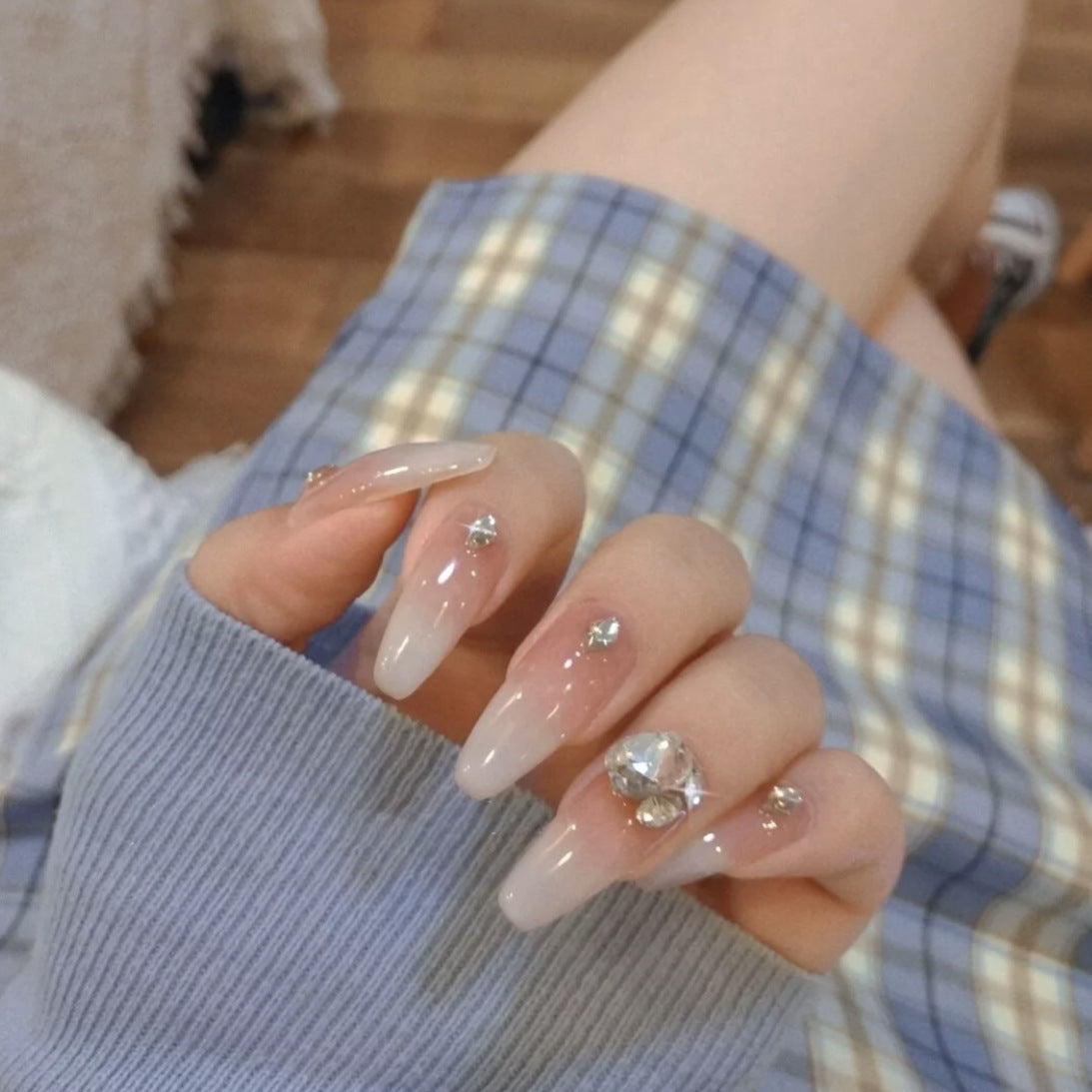 Glitzernde Eleganz Press-On Nagelset Brehn