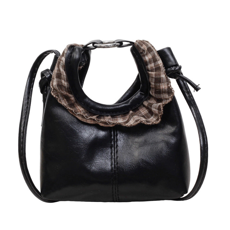WoStylish Handgefertigte Leder Eimer Tasche Brehn