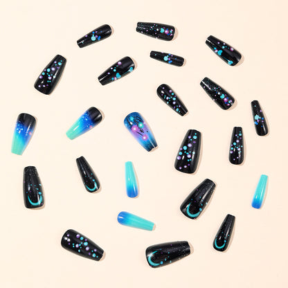 Glamouröse Neon Glitzer Nagelkunst Extensions Brehn