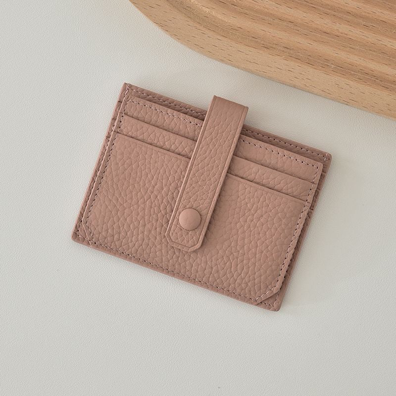 Premium Leder Snapverschluss Kartenhalter Brehn