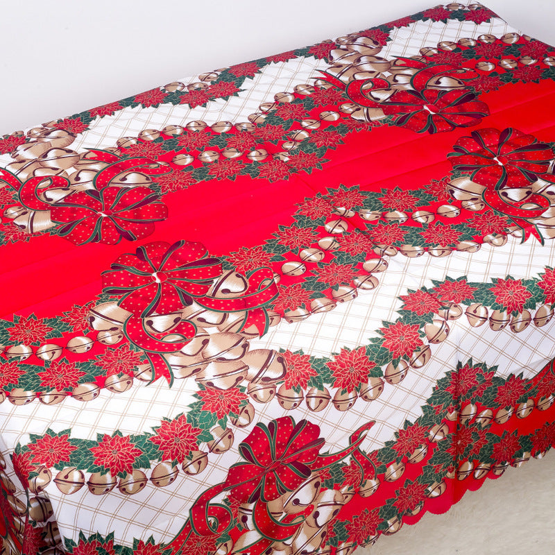 Brehn | Weihnachtsdekorationen Weihnachts-Polyester-Print-Tischdecke Weihnachts-Tischdecke
