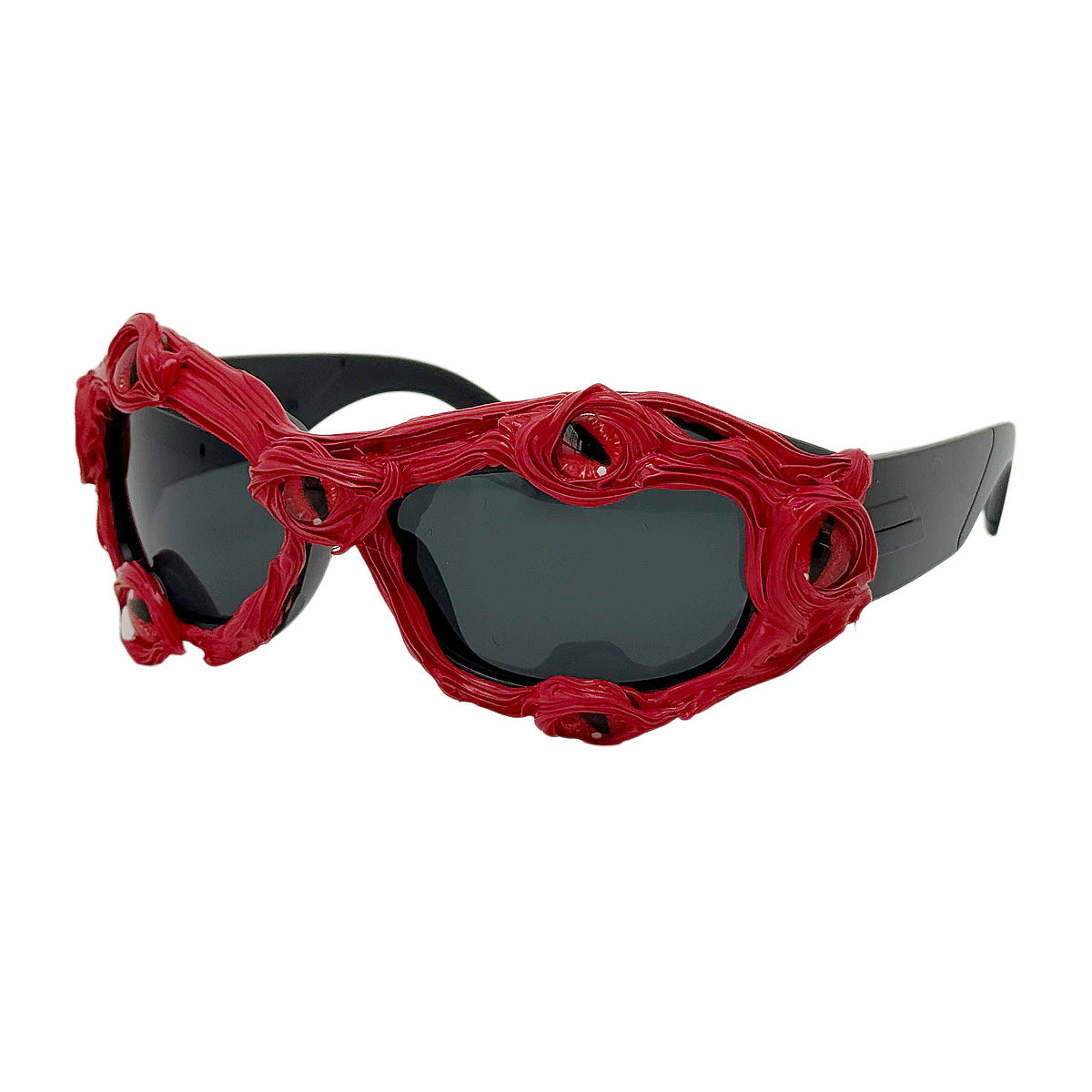 Damen kreative Designer-Sonnenbrille mit extravaganten 3D-Elementen Brehn