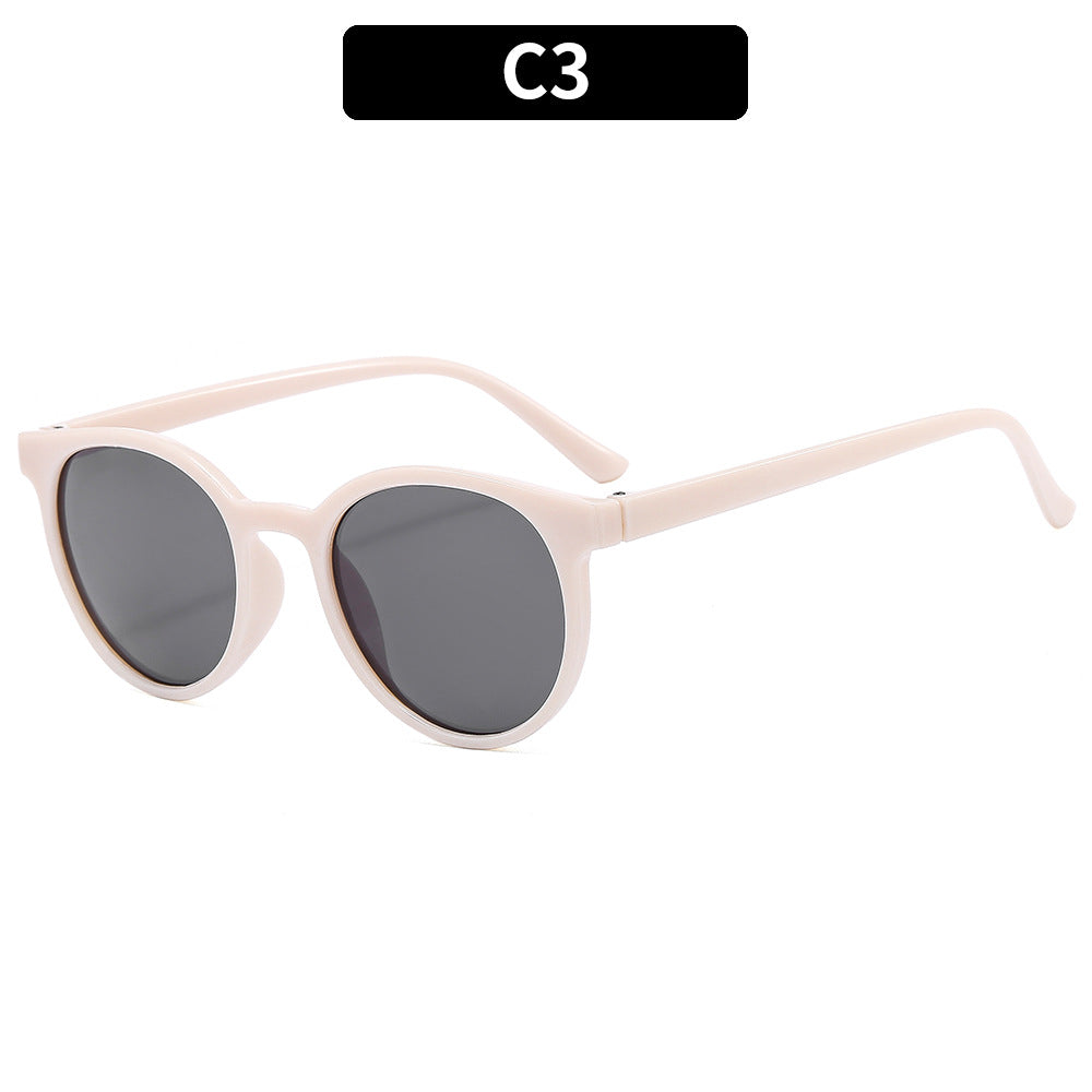 Vintage-Inspirierte Runde Rahmen Sonnenbrille