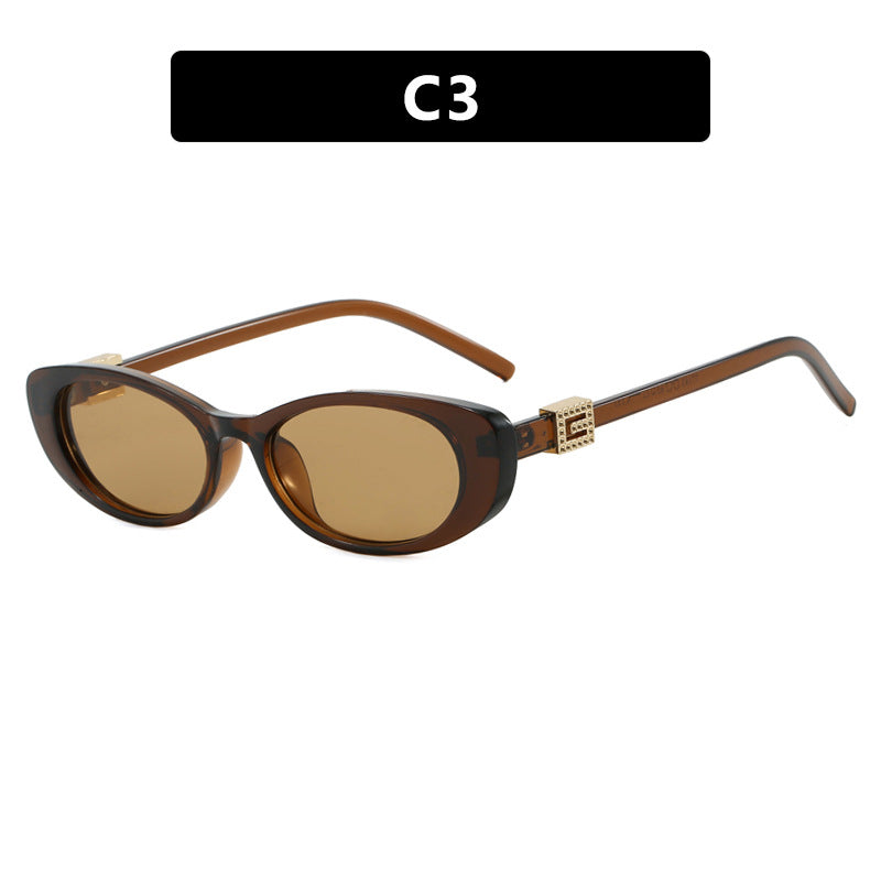Damen elegante Cat-Eye Sonnenbrille mit feinen Akzenten Brehn