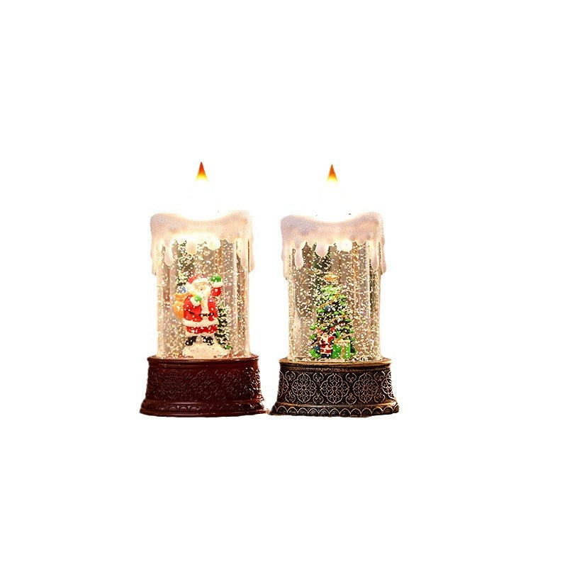 Weihnachtslichte Laterne mit beweglichem Santa-Motiv Brehn