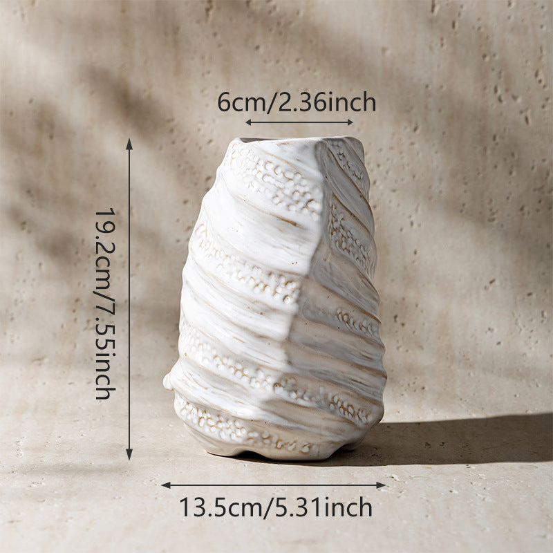 Skulpturale Schalen-Textur Keramik Tischvase