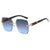 Damen modische quadratische Sonnenbrille mit glamourösen Akzenten und UV-Schutz Brehn