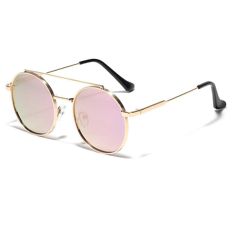 Damen runde Sonnenbrille mit modischem Metallrahmen Brehn