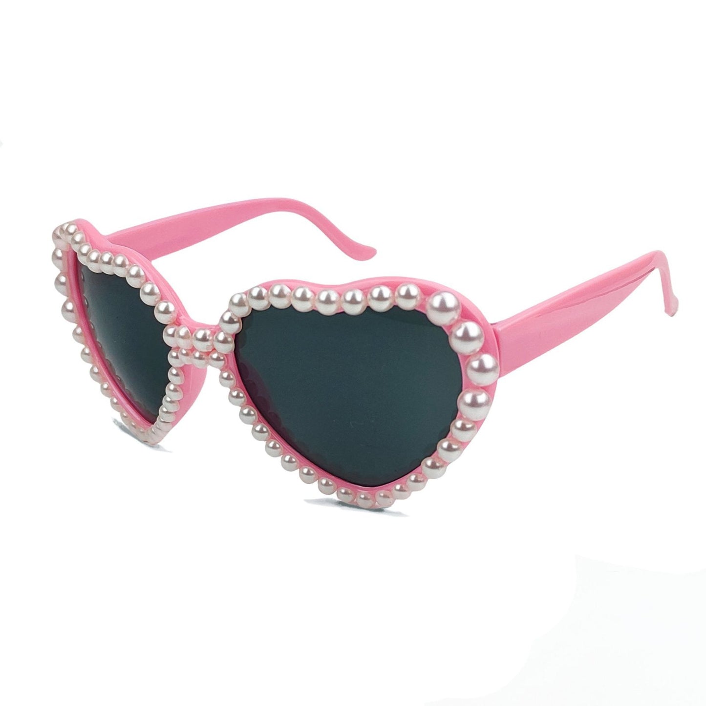 Damen Herzförmige Sonnenbrille mit Glitzerstein-Besatz Brehn
