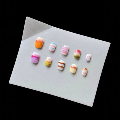 Künstlerisches Farbverlauf-Nageldruck-Set