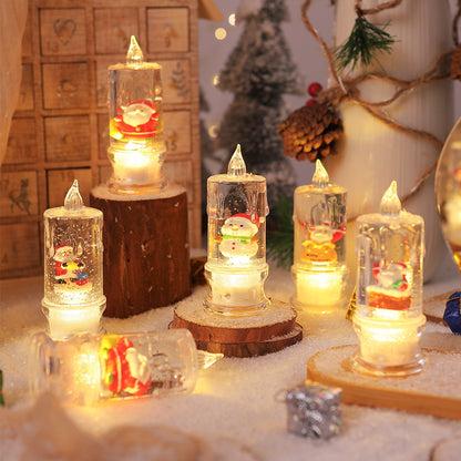 LED Weihnachtslaterne mit Santa-Figur Brehn