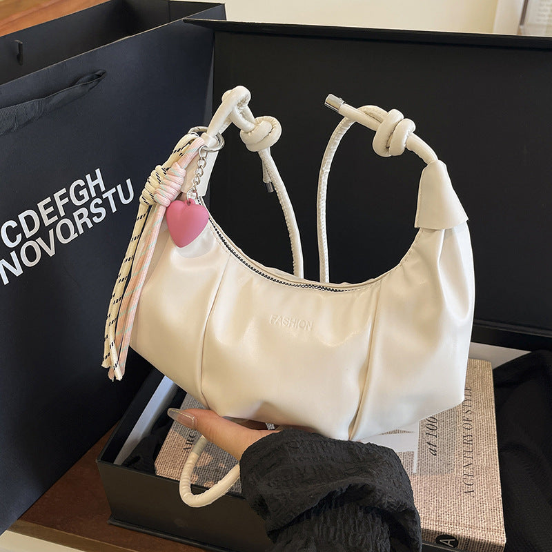 Stylische Leder Hobo-Handtasche Brehn