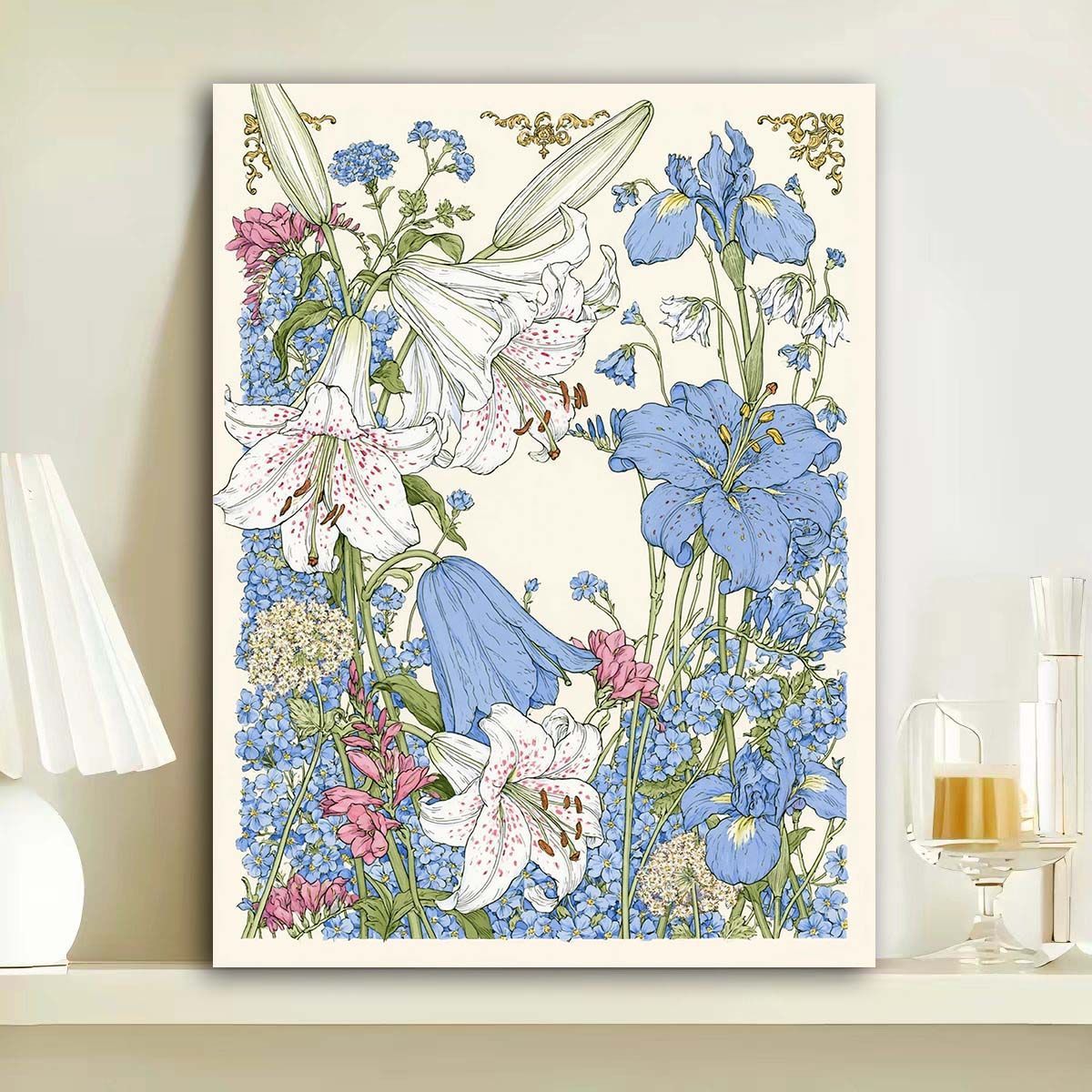 Botanische Blumenkunst Wandkunst Brehn