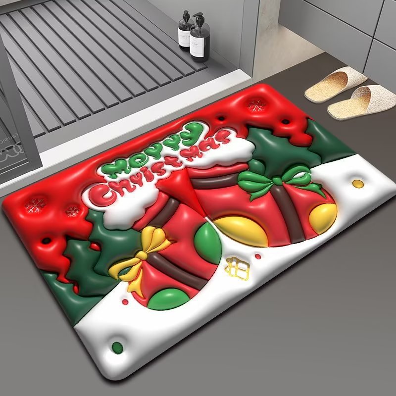 Weihnachtlich gestaltete Fußmatte Brehn