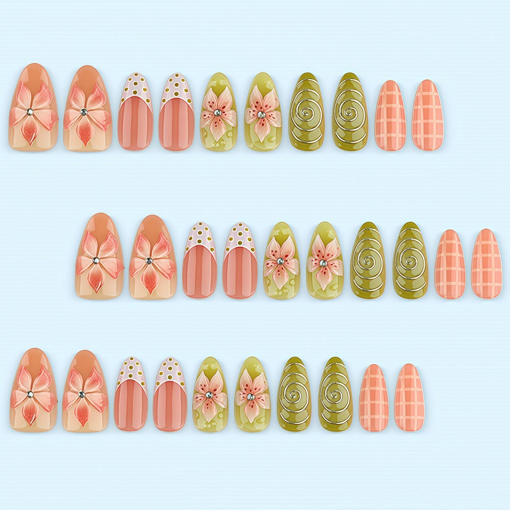 Kreatives Blumen-Nageldesign Brehn