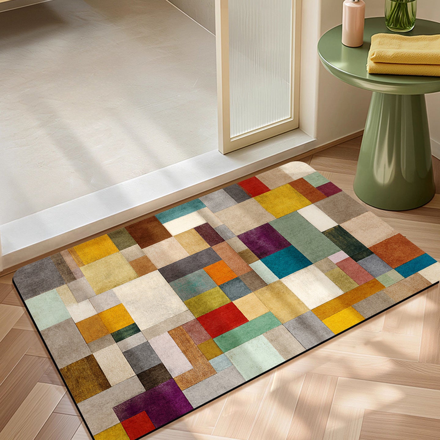 Künstlerischer geometrischer Bereichsteppich