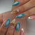 Künstlerisches Stiletto-Nagelkunst-Set mit Goldakzenten Brehn