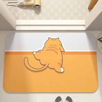 Niedliche Katzen-Themen-Badematte Brehn