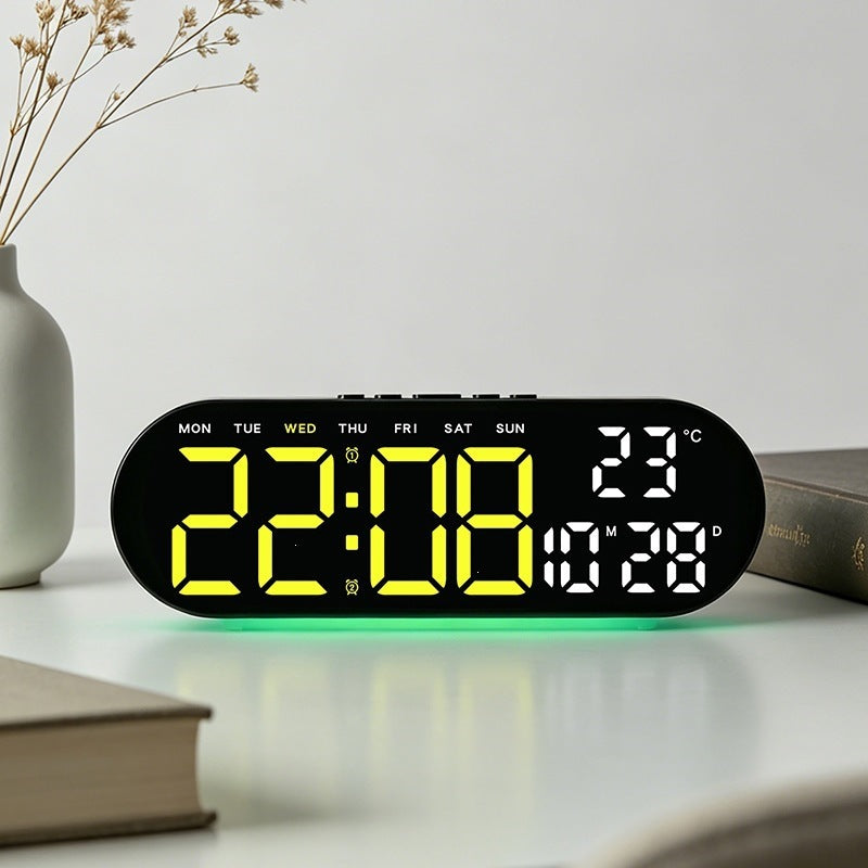 Digitaler Wecker mit Multifunktionalem Led-Display und Integrierter Thermometerfunktion Brehn