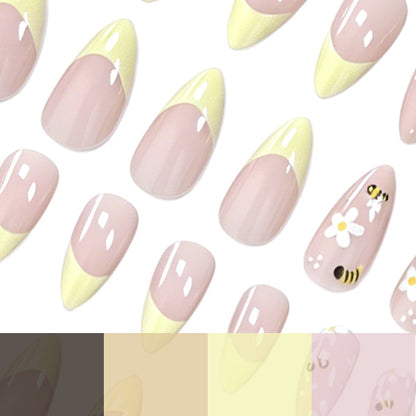 Blumen-Bienen-Themen-Nagelkunst-Verstärkungen Brehn