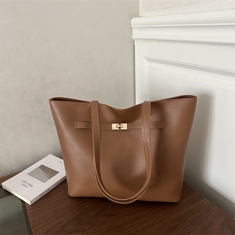 Minimalistische Leder Tote Bag