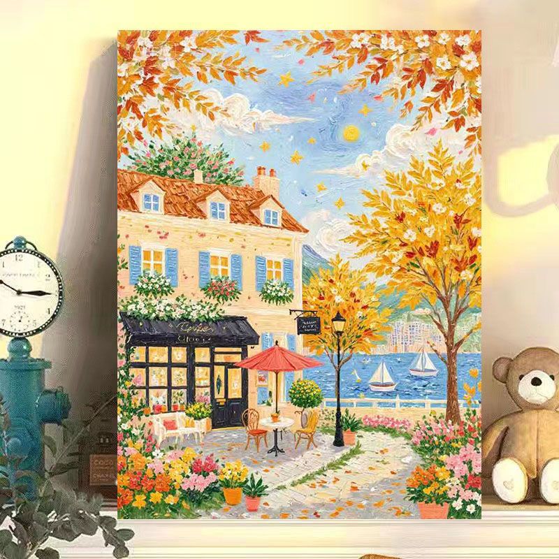 Szenische Herbstlandschaft Leinwanddruck Brehn