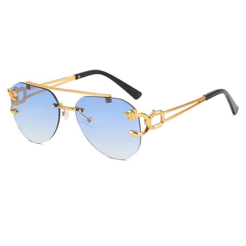 Damen ausgefallene runde Sonnenbrille mit dekorativen Details Brehn