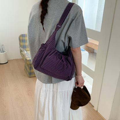 Lässige Gingham Tragetasche