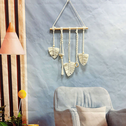 Dekorative Makramee Blatt Wandbehang Brehn