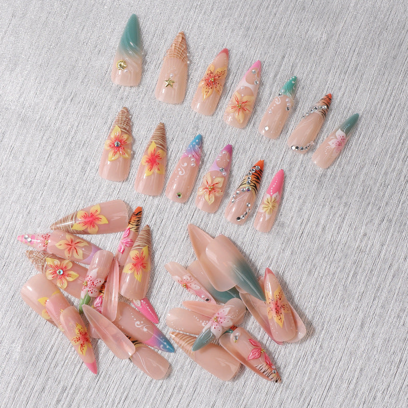 Premium Dekorative Press-On Nagelset Brehn