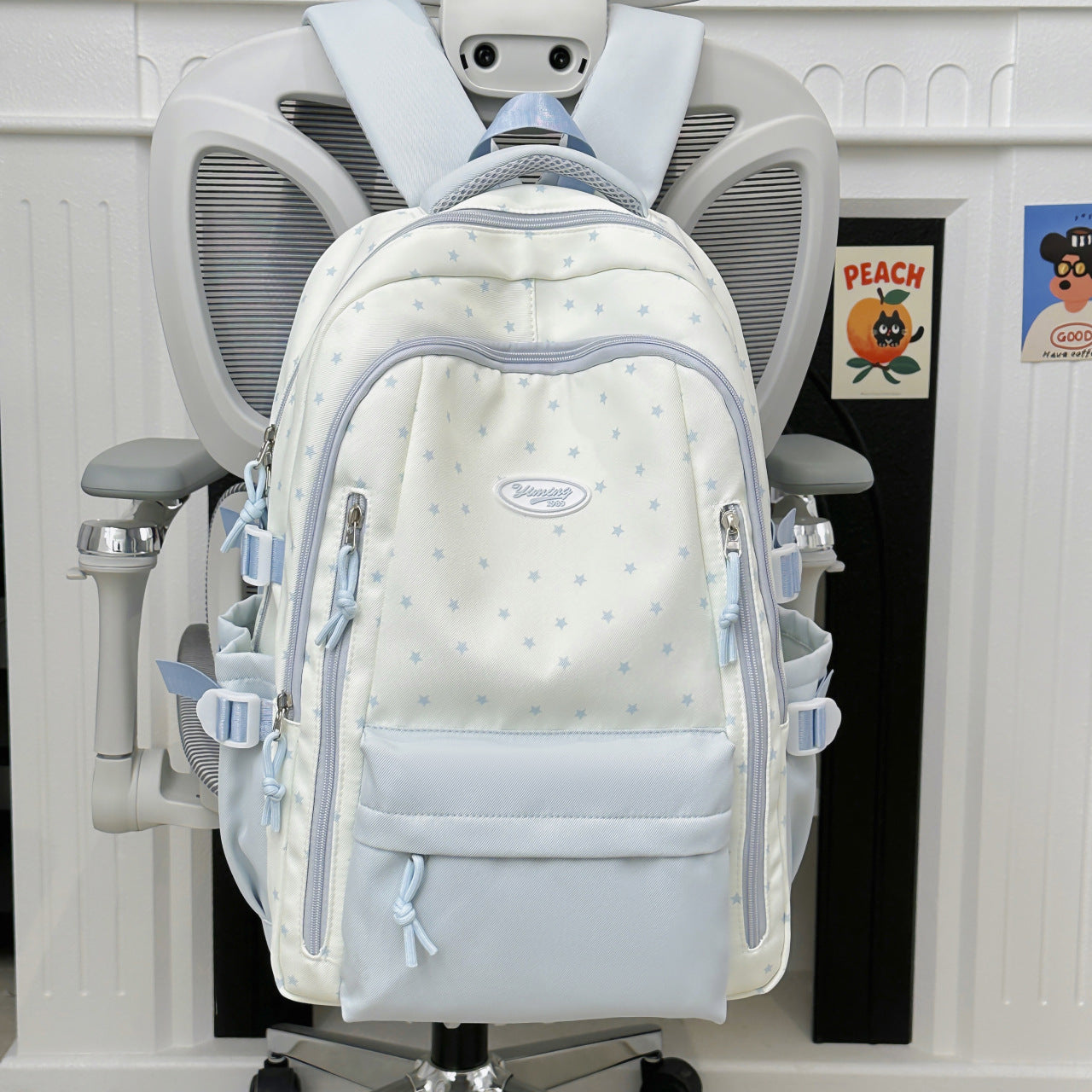 Chic multifunktionaler Schulrucksack mit Stern-Applikationen