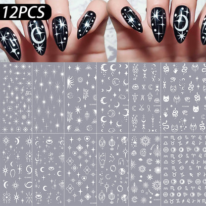 Glitzerndes Nagelkunst-Decal-Set